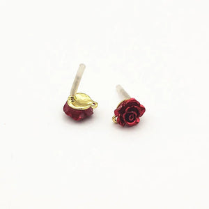 100pcs Zinc Alloy Flower Ear Studs for Earrings DIY
