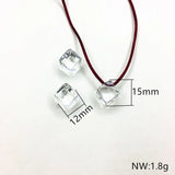 250pcs 12x15mm Clear Square-Shape Beads for Jewelry Making