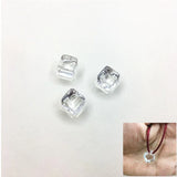 250pcs 12x15mm Clear Square-Shape Beads for Jewelry Making