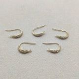 50pcs Copper/Cubic Zirconia Ear Hook Jewelry Earrings Parts
