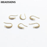 50pcs Copper/Cubic Zirconia Ear Hook Jewelry Earrings Parts