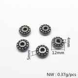 500pcs CCB Rhodium Round Beads for Earrings DIY
