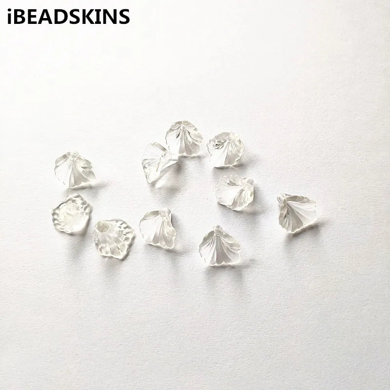 1400pcs Flower Shape Clear Acrylic Beads for Jewelry Making