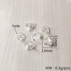 1400pcs Flower Shape Clear Acrylic Beads for Jewelry Making