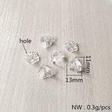 1400pcs Flower Shape Clear Acrylic Beads for Jewelry Making
