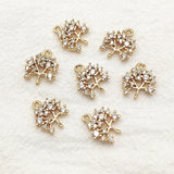CZ Copper Charm DIY Jewelry Findings - 13X11mm 50pcs