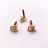 100pcs/lot Zinc Alloy Twist-Shape Stud Earring Parts