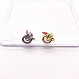 100pcs/lot Zinc Alloy Twist-Shape Stud Earring Parts