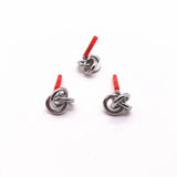 100pcs/lot Zinc Alloy Twist-Shape Stud Earring Parts