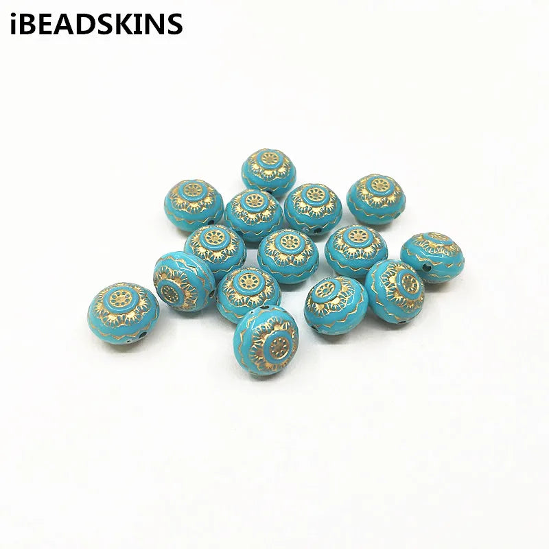 520pcs Acrylic Hot stamping Tire-shape beads for Necklace, Earrings, Jewelry DIY