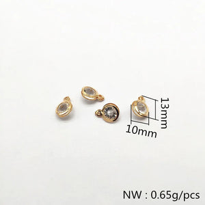 200pcs Rhinestone Round Shape Earrings Necklace Accessories DIY