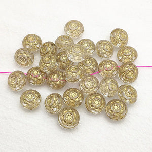 520pcs Clear Bronzing Round Beads for Necklace Earring DIY