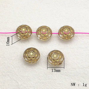520pcs Clear Bronzing Round Beads for Necklace Earring DIY