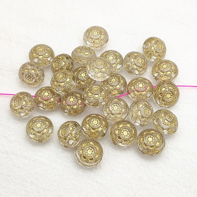 520pcs Clear Bronzing Round Beads for Necklace Earring DIY