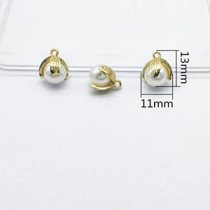 100pcs Pear Flower Shape Charm for Earrings DIY
