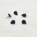 100pcs Acetic Acid Round Ear Stud for DIY Earrings, 13x11mm