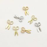 100pcs Zinc Alloy Scissor Shape Charm for Earring DIY Parts Jewelry Findings