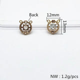 50pcs CZ Round Shape Charms for Earrings DIY