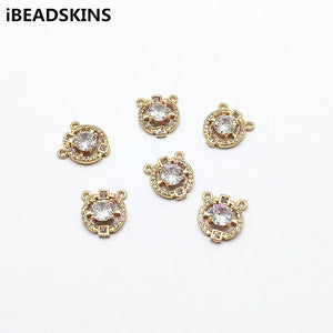 50pcs CZ Round Shape Charms for Earrings DIY