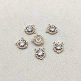 50pcs CZ Round Shape Charms for Earrings DIY