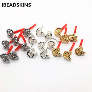 100pcs/lot Zinc Alloy Twist-Shape Stud Earring Accessories