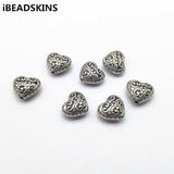 300pcs CCB Rhodium Heart Beads for Earrings DIY