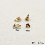 100Pcs Copper Flower Charm for Necklace/Earrings DIY Making Parts