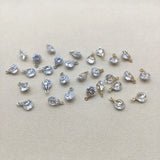 Copper/Cubic Zirconia Drop Shape Charm for Earrings Making - 50pcs