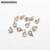 CZ Drop Shape Charm, 13x8mm, 50pcs, Earrings Making DIY