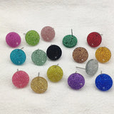 100pcs/lot Acrylic Coin-Shape Earrings Stud For DIY Jewelry
