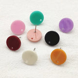 100pcs/lot Acrylic Coin-Shape Earrings Stud For DIY Jewelry