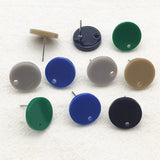 100pcs/lot Acrylic Coin-Shape Earrings Stud For DIY Jewelry