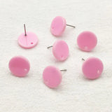 100pcs/lot Acrylic Coin-Shape Earrings Stud For DIY Jewelry