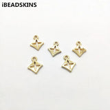 100pcs Zinc Alloy Square Charm For Earrings Necklace DIY