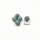 14mm 320pcs Acrylic Hot Stamping Beads for Jewelry DIY