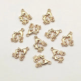 Cubic Zirconia Cat Charm DIY Jewelry Findings