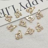 Cubic Zirconia Cat Charm DIY Jewelry Findings