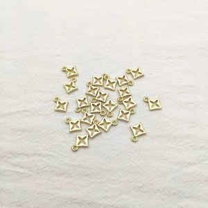 200pcs Zinc Alloy Rhombus Charm for Earrings DIY