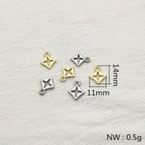 200pcs Zinc Alloy Rhombus Charm for Earrings DIY
