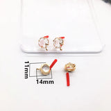 50pcs Round Silver Needle Crystal Stud Earring Accessories