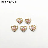 Zircon Heart Charm 20pcs for Earrings Making Jewelry DIY