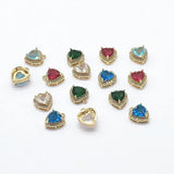 Heart Shape Charm for Earrings Making 50pcs