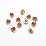 Heart Shape Charm for Earrings Making 50pcs