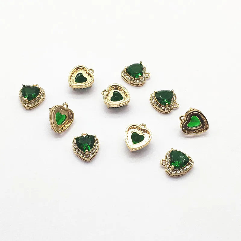 Heart Shape Charm for Earrings Making 50pcs
