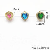 Heart Shape Charm for Earrings Making 50pcs