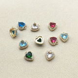 Heart Shape Charm for Earrings Making 50pcs