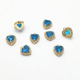 Heart Shape Charm for Earrings Making 50pcs