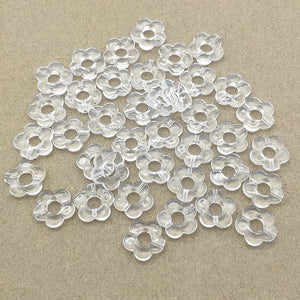 1000pcs Clear Flower Beads for Jewelry Making DIY Parts