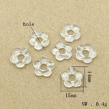 1000pcs Clear Flower Beads for Jewelry Making DIY Parts