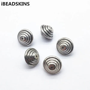 100pcs CCB Rhodium Flywheel Beads for Earrings Jewelry DIY